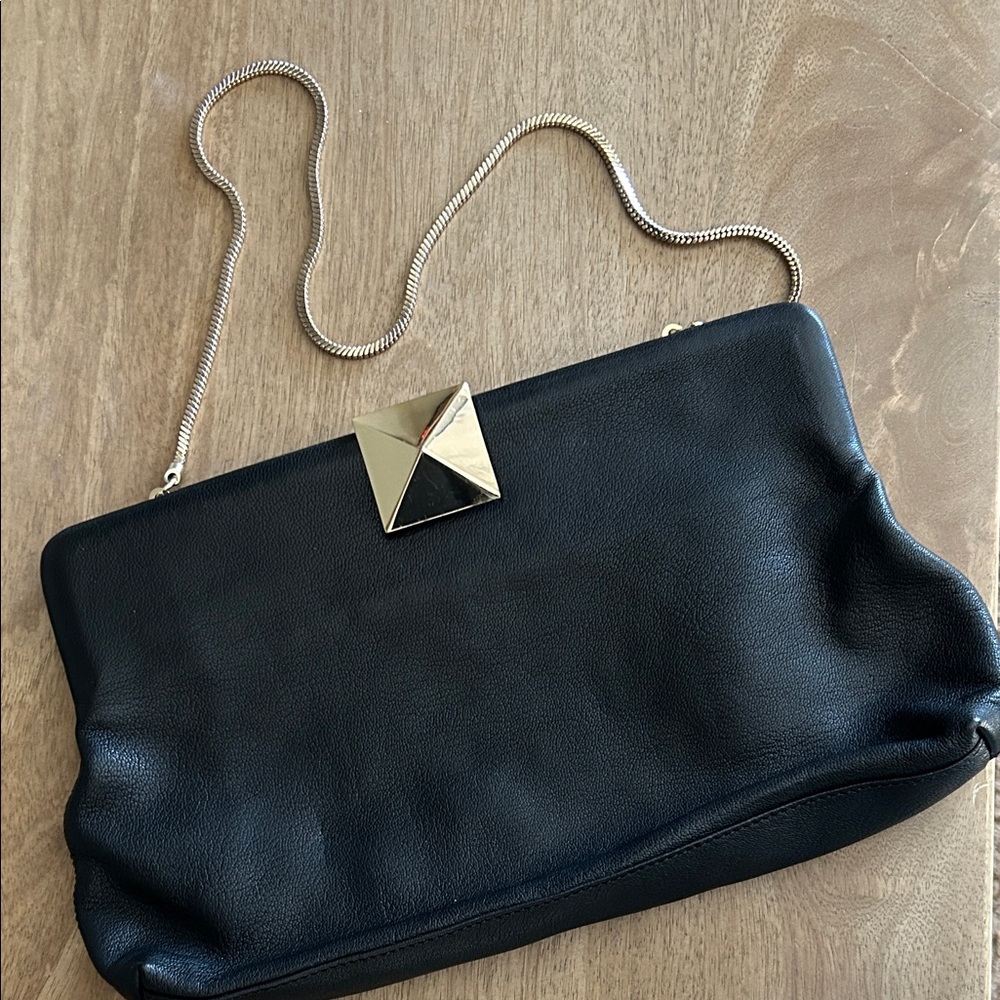 Kate spade black leather clutch